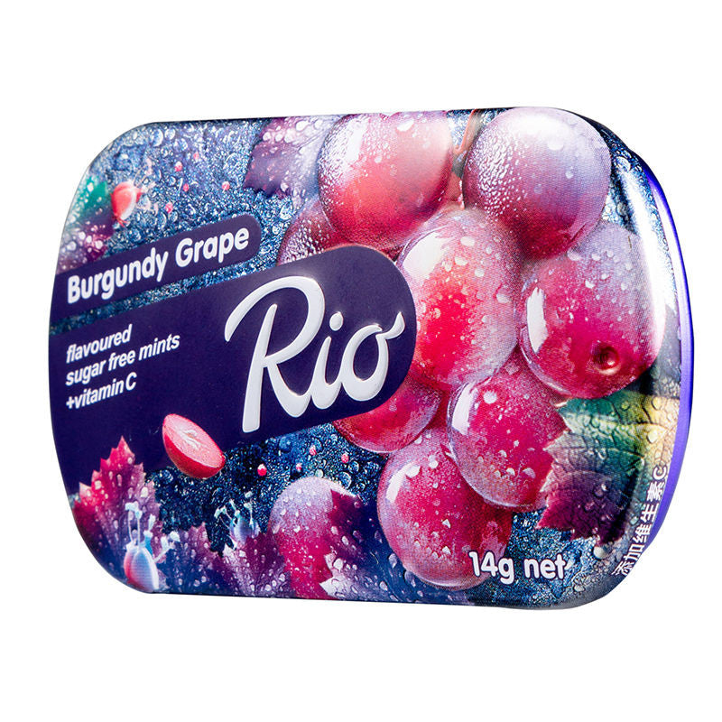MENTAS SIN AZUCAR RIO SABOR UVA 14g x 12 UNIDADES