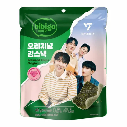 SNACK DE ALGA SABOR ORIGINAL BIBIGO 40g x 24 UNIDADES