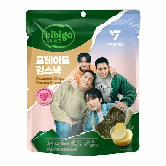 SNACK DE ALGA SABOR PAPA BIBIGO 40g x 24 UNIDADES