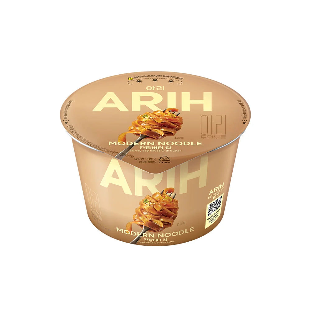 [PRE-VENTA] ARIH RAMYEON SABOR SALSA DE SOYA Y MANTEQUILLA VASO GRANDE PALDO 125g X 6 UNIDADES