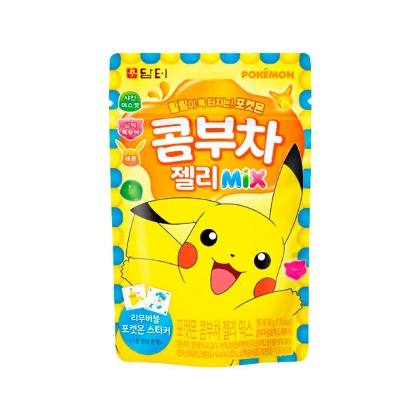 POKEMON GOMITAS DE KOMBUCHA RELLENAS SABOR MIX FRUTAL DAMTUH 50g X 8 UNIDADES
